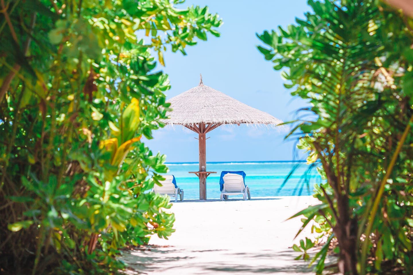 Relaxed beach hotel lifestyle scene